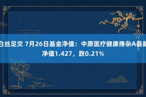 白丝足交 7月26日基金净值：中原医疗健康搀杂A最新净值1.427，跌0.21%