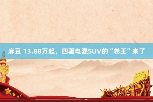 麻豆 13.88万起，四驱电混SUV的“卷王”来了