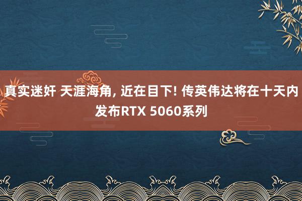 真实迷奸 天涯海角, 近在目下! 传英伟达将在十天内发布RTX 5060系列